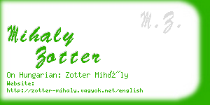 mihaly zotter business card